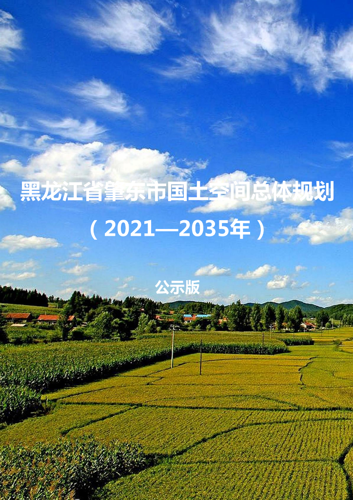 黑龙江省肇东市国土空间总体规划（2021-2035年）