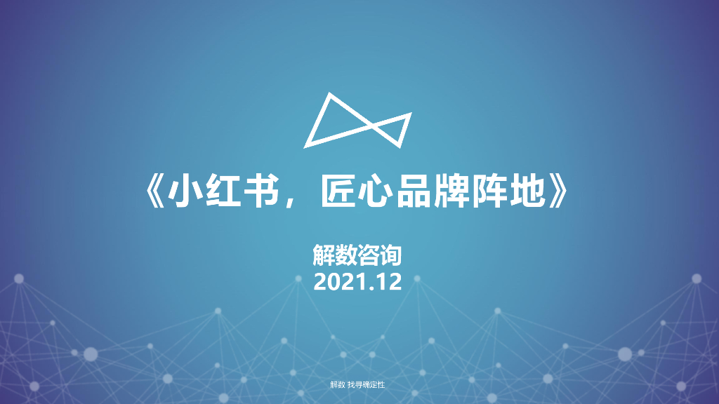 解数咨询：小红书，匠心品牌阵地