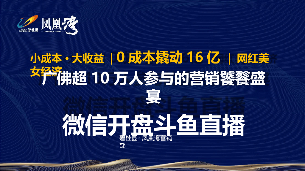 2019碧桂园·凤凰湾微信开盘斗鱼直播方案
