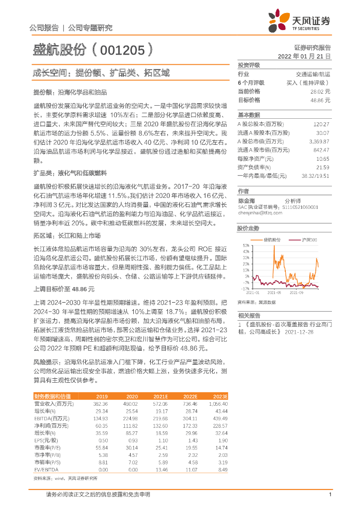 天风证券:盛航股份(001205)-成长空间:提份额、扩品类、拓区域