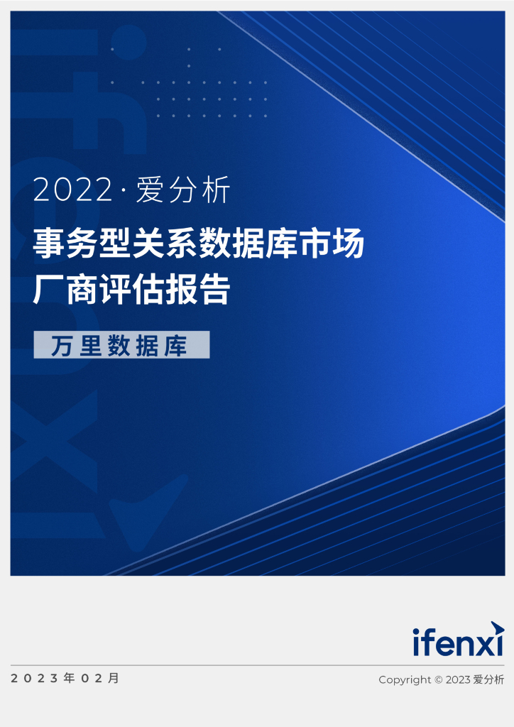 爱分析：2022事务型关系数据库市场厂商评估报告：万里数据库