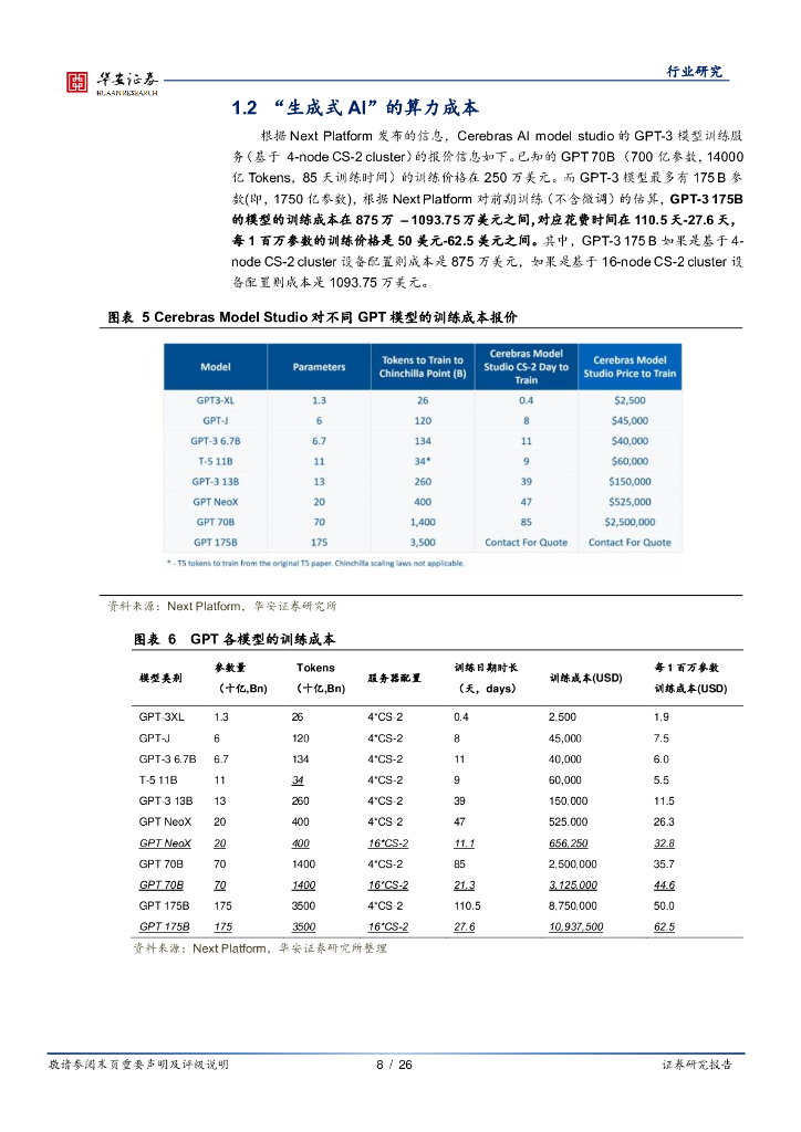 华安证券：互联网传媒深度报告：从ChatGPT等生成式AI的算力开销及商业化潜力，看微软和谷歌面临的挑战_第8页
