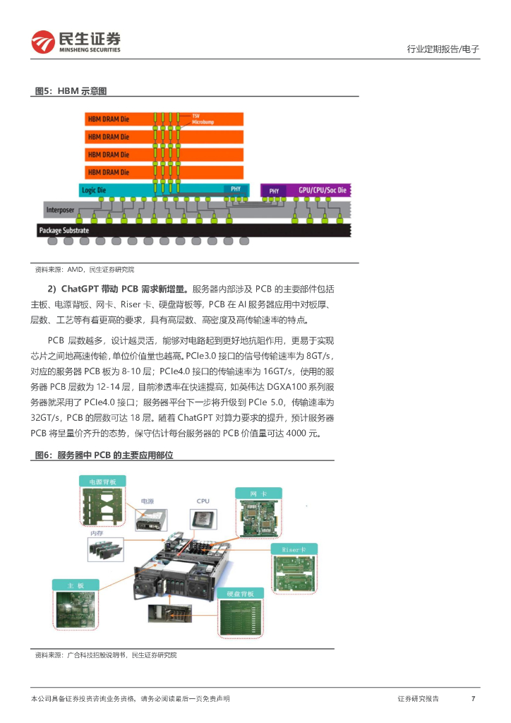 民生证券：电子行业周报：ChatGPT开启行业变革，Chiplet引领破局之路_第7页