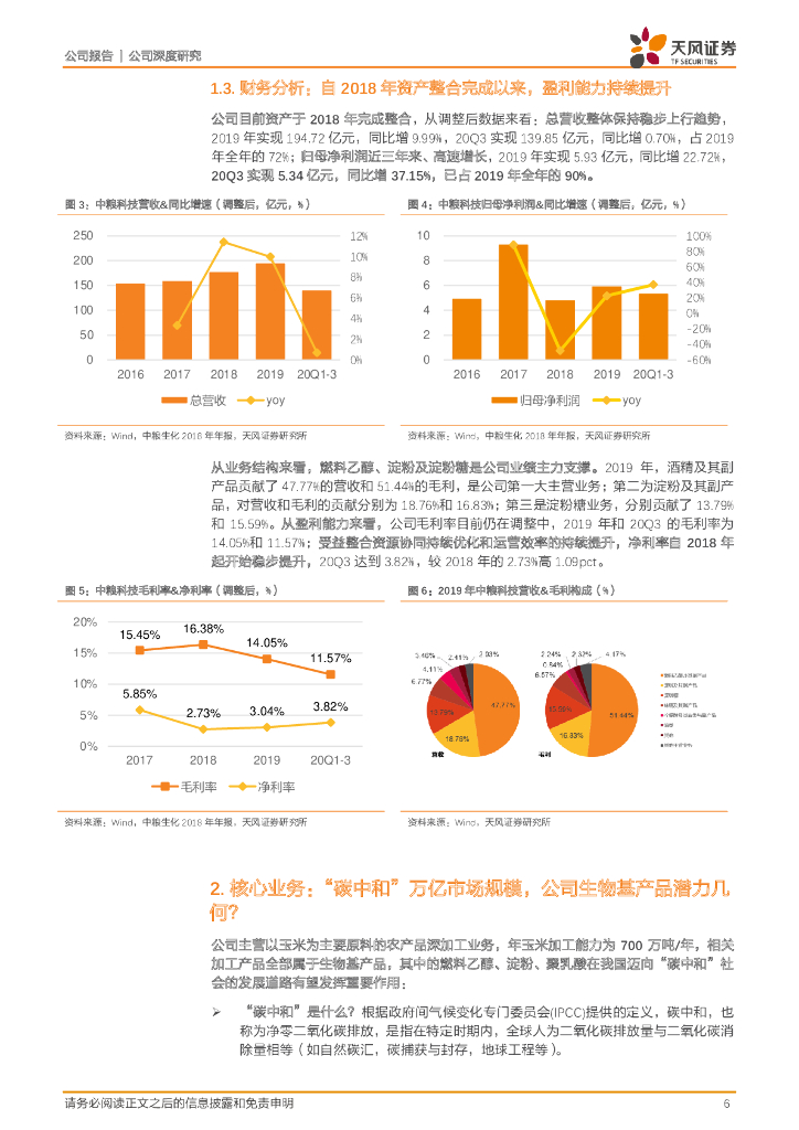 天风证券：中粮科技（000930）-国内玉米深加工龙头，深耕生物基产品，“碳中和”时代大有可为！_第6页