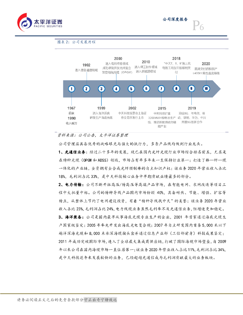 太平洋证券：中天科技（600522）-碳中和推动能源基建长期繁荣，电力+海缆业务乘势而起_第6页
