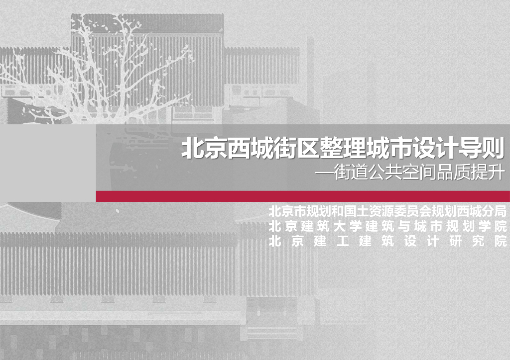 北京西城街区整理城市设计导则—街道公共空间品质提升