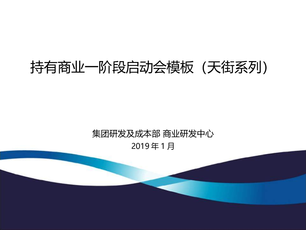 龙湖自持商业项目规划方案评审会汇报模板2019版