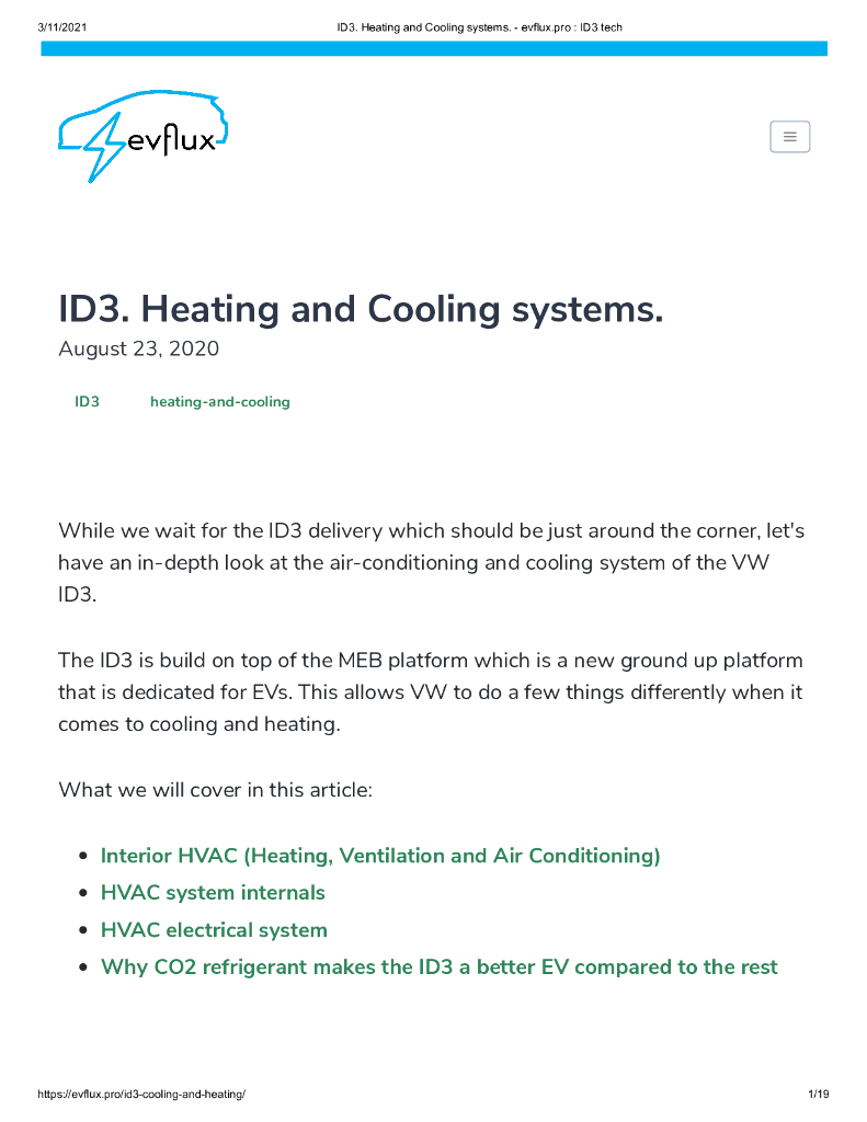 大众汽车：ID3.Heating and Cooling systems（英文版）