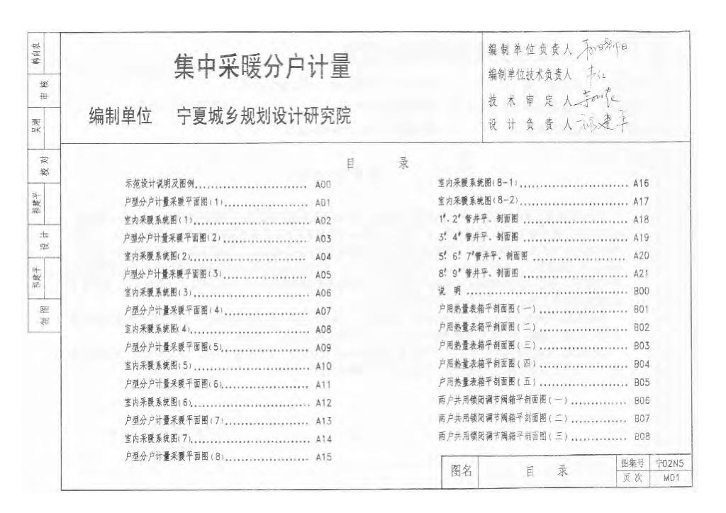 宁02N5 集中采暖分户计量图集