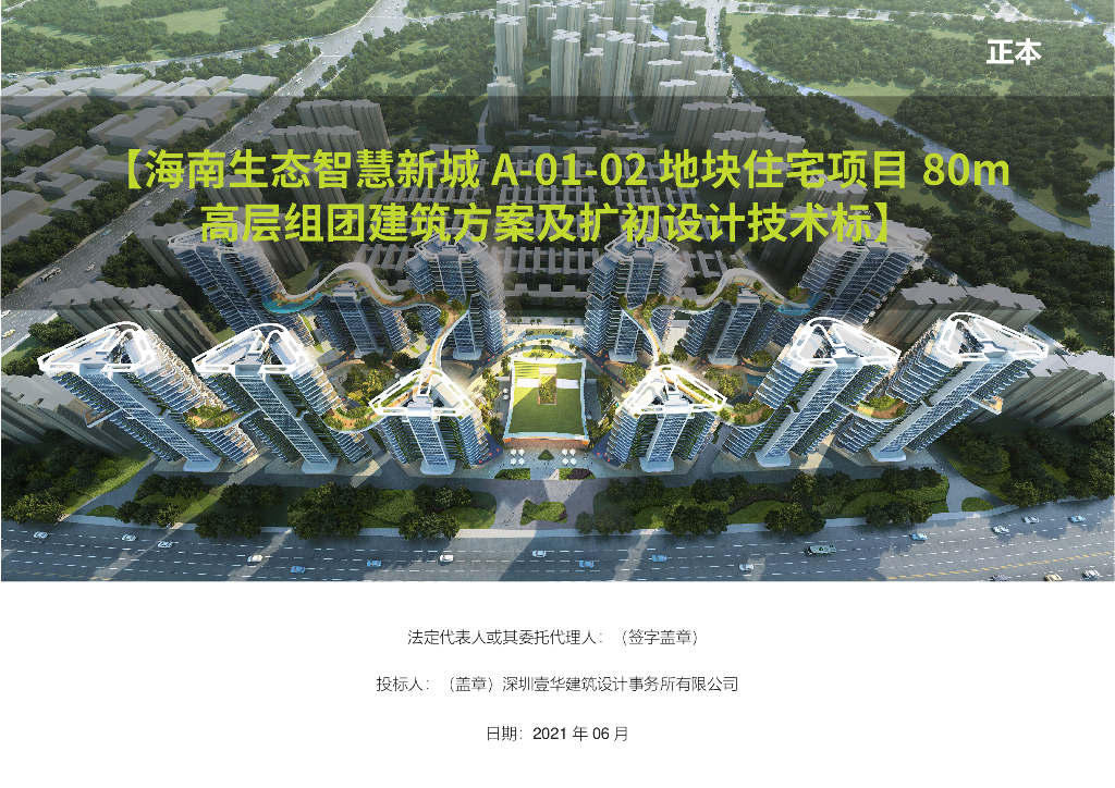 海南生态智慧新城住宅项目（现代高层豪宅）投标方案