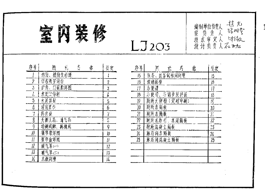 LJ203 建筑配件通用图集室内装修图集