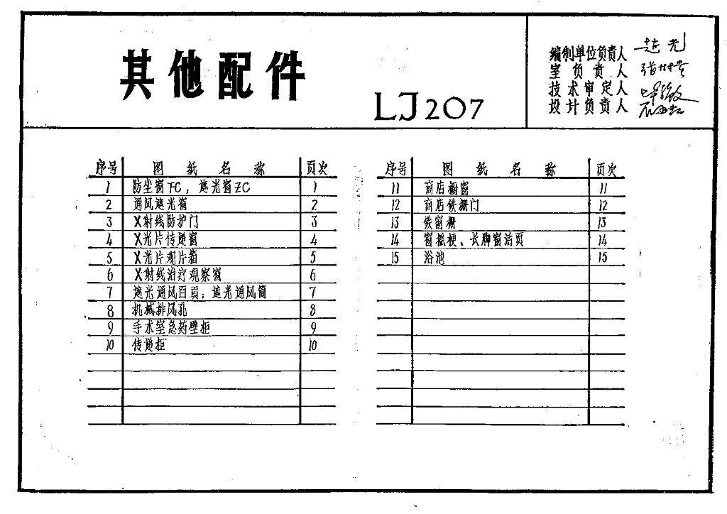 LJ207 建筑配件通用图集其他配件图集