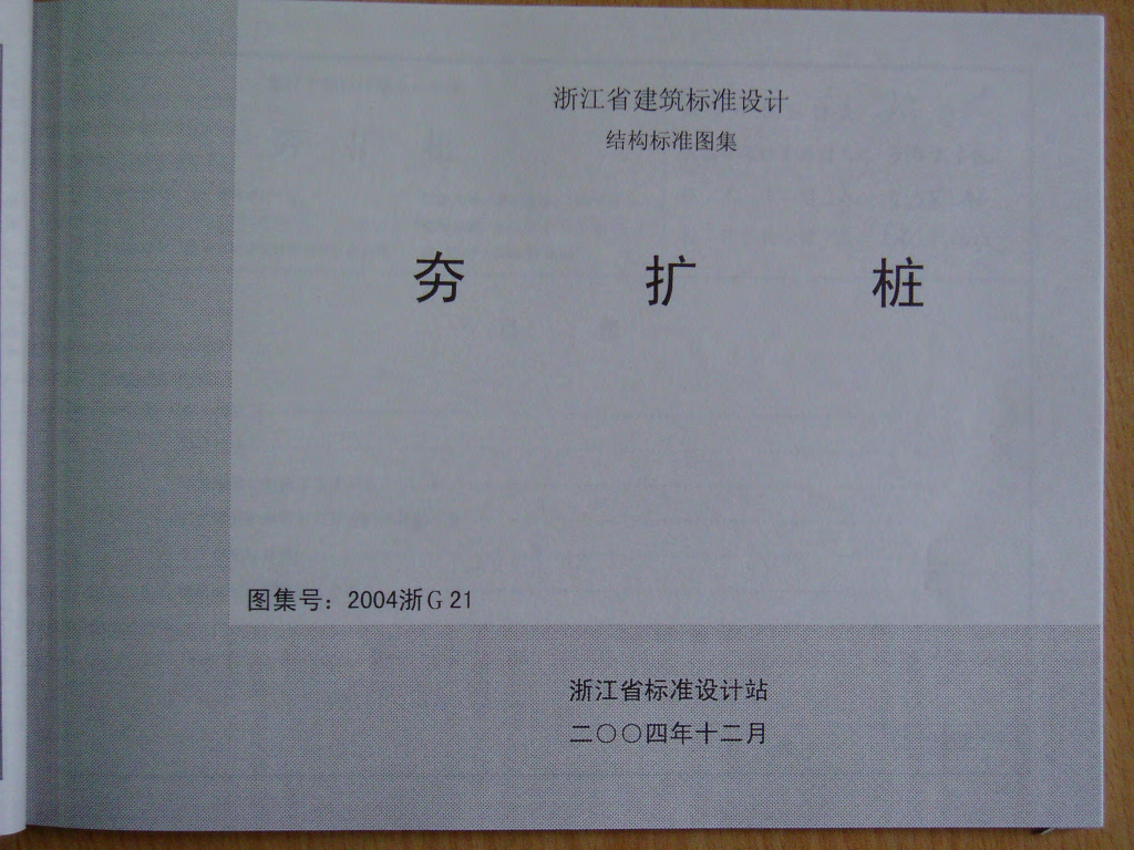 2004浙G21 夯扩桩图集
