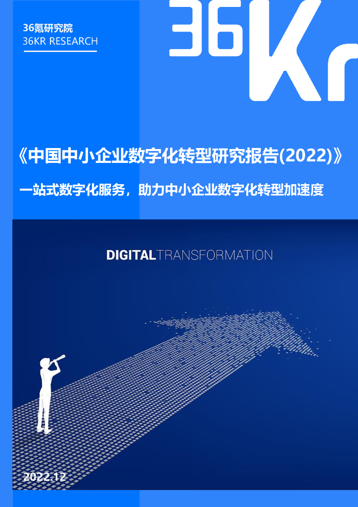 36氪研究院：中国中小企业<em>数字化转型</em>研究报告（2022） 海报
