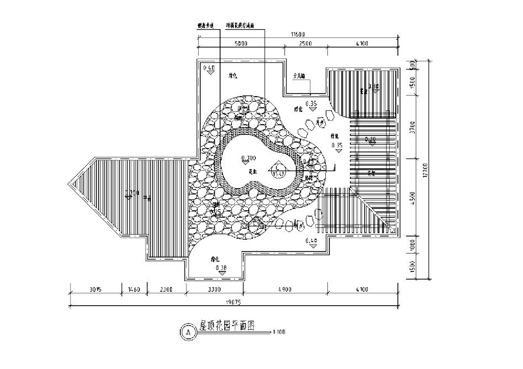 重庆某屋顶花园施工图设计方案（PDF+22页）