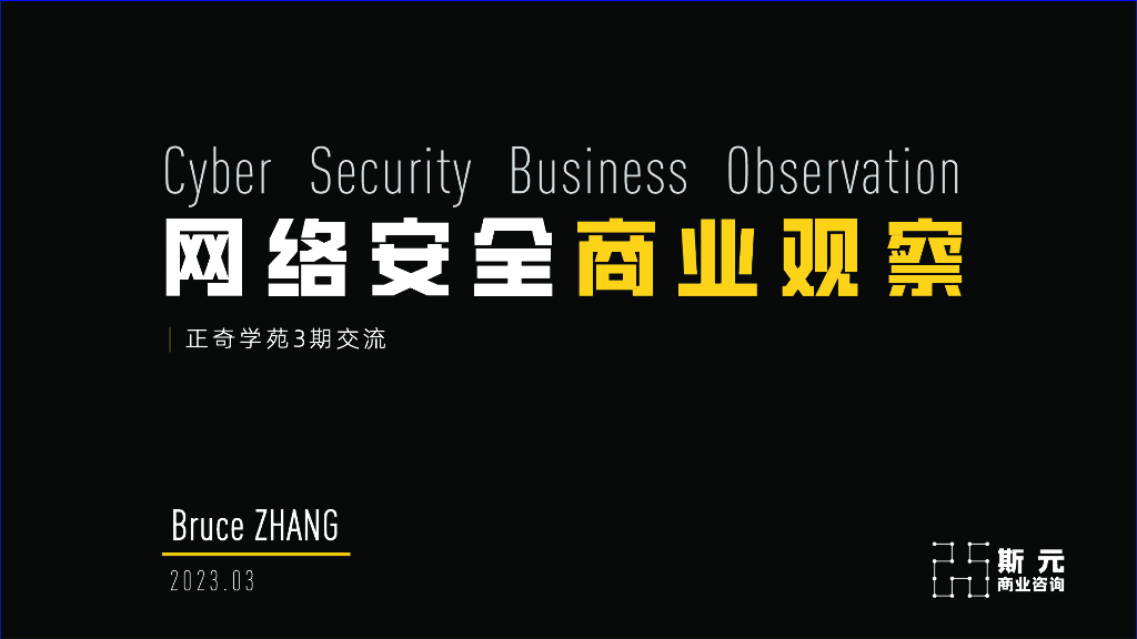 斯元商业咨询：网络安全商业观察（节选版）