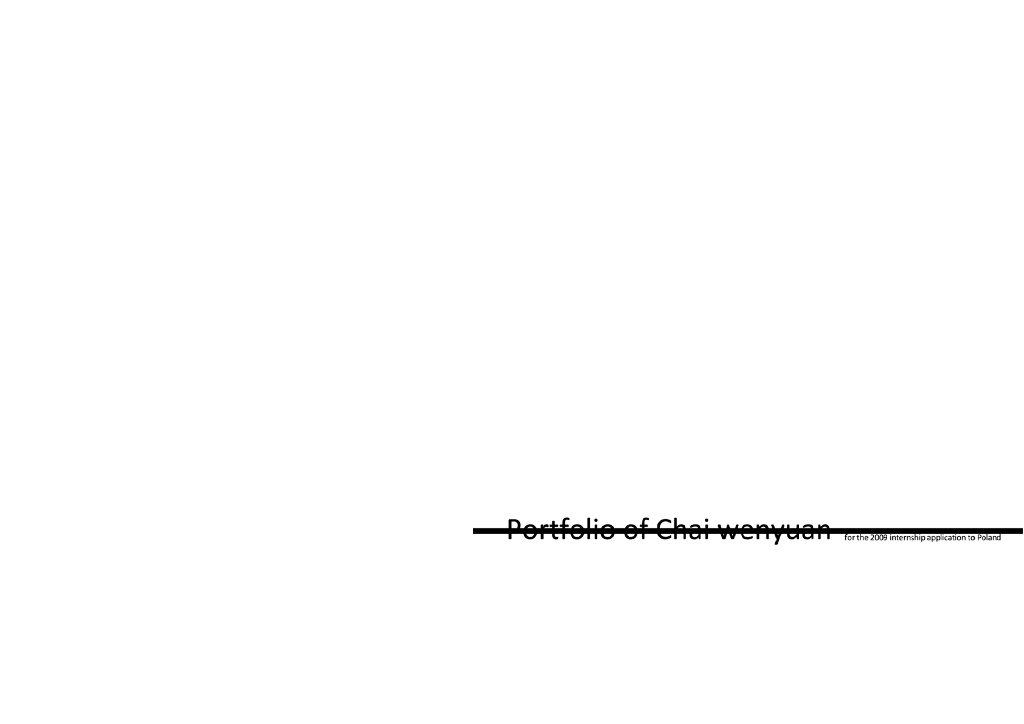 Portfolio Of Chai Wenyuan