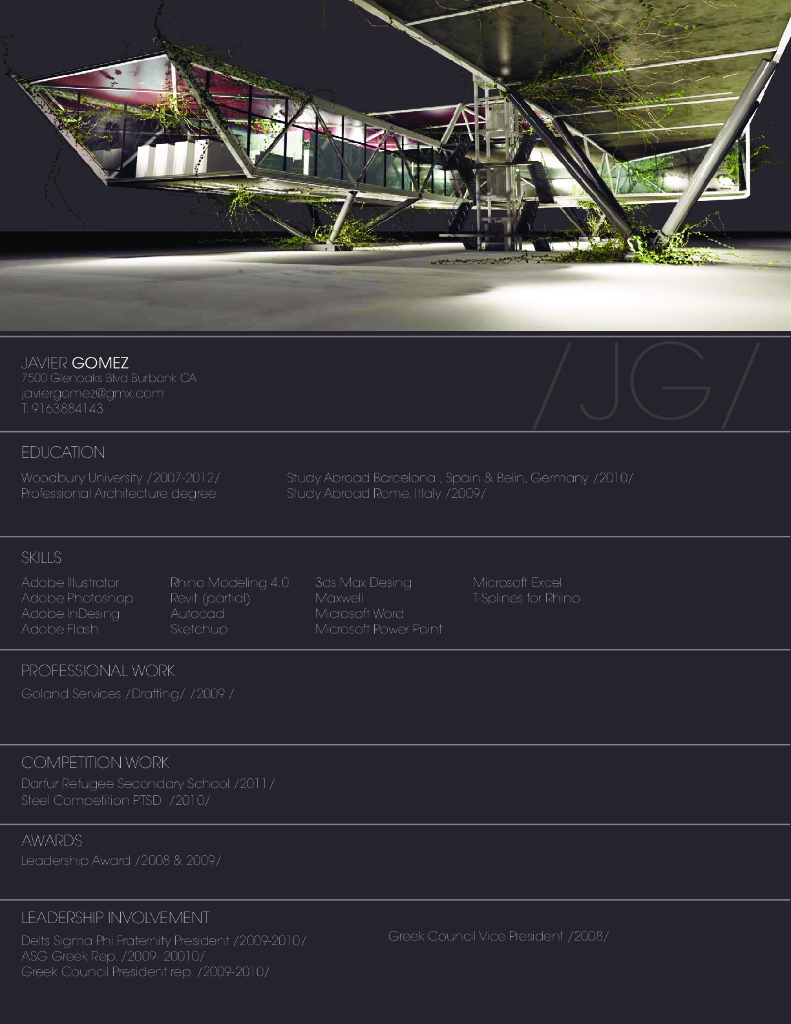 Javier Gomez Architecture Portfolio