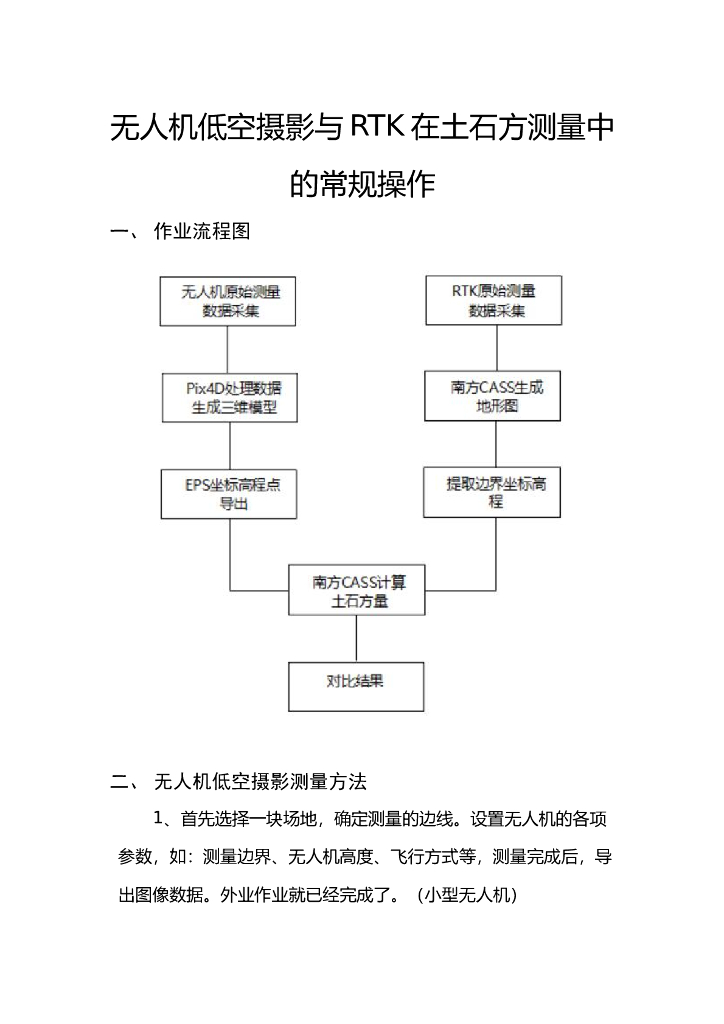 无人机低空摄影与RTK在土石方测量中的常规