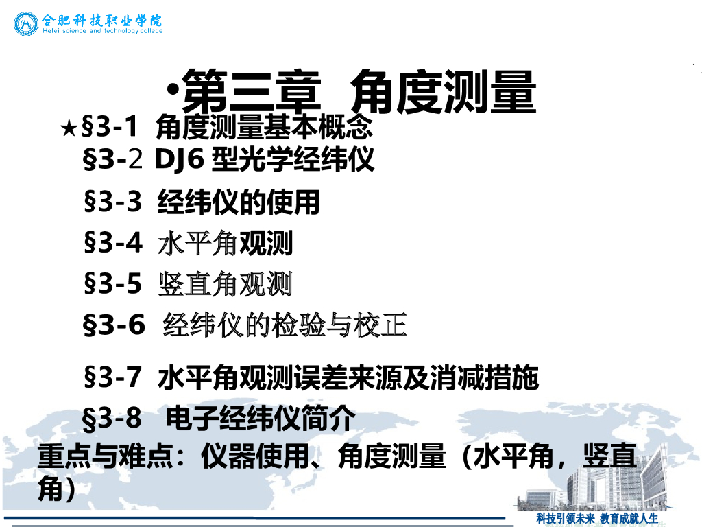 建筑工程测量第三章角度测量