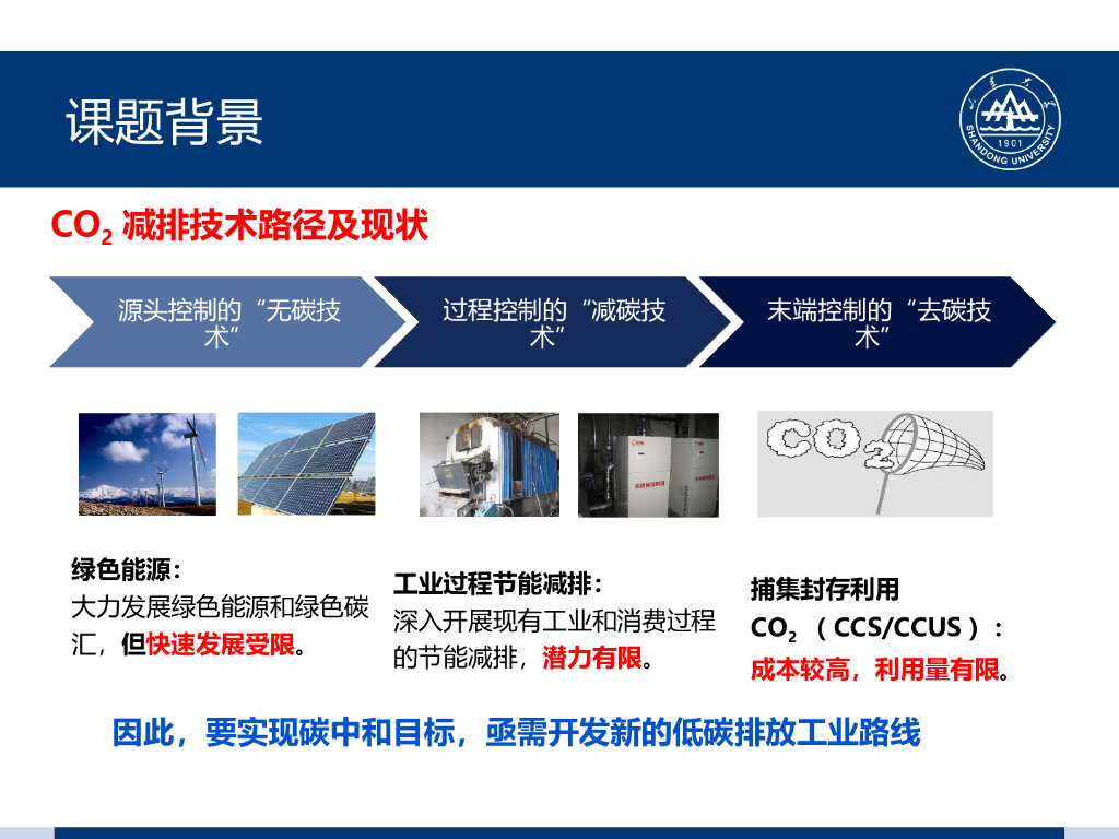 山东大学朱维群：碳中和顶层科技路线设计开发——化石燃料固碳利用的能源工业路线_第6页