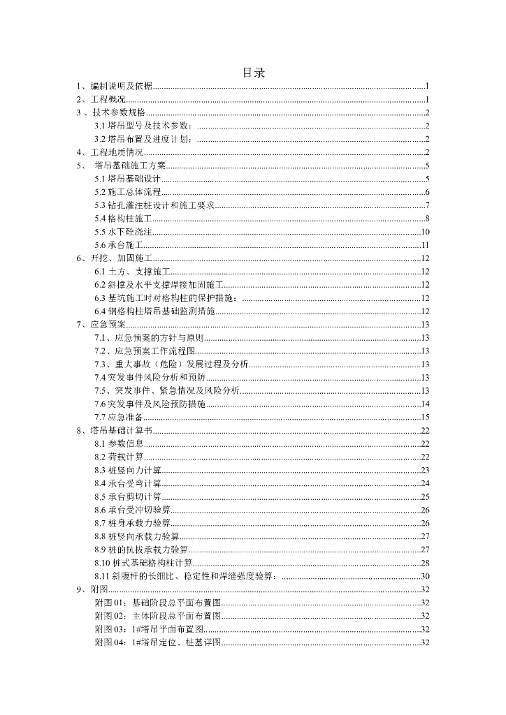 高层住宅项目塔吊基础施工方案