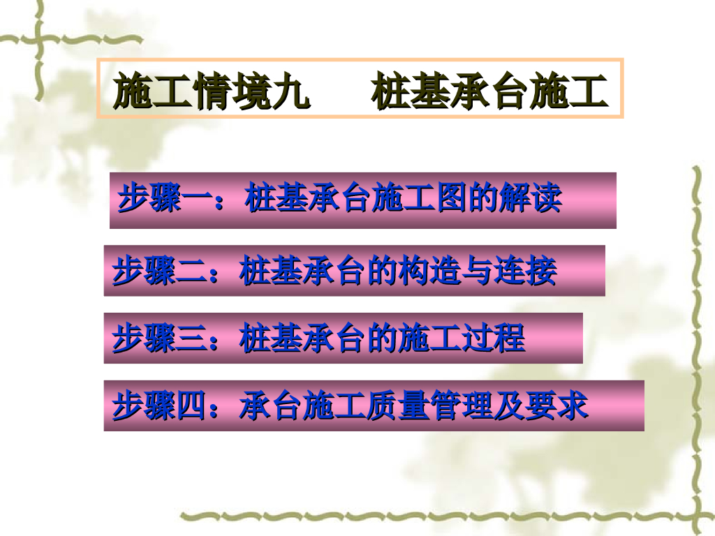 建筑工程施工现场桩基承台施工