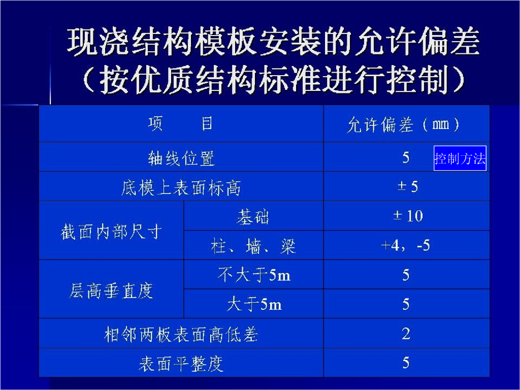 建筑工程模板工程施工工艺