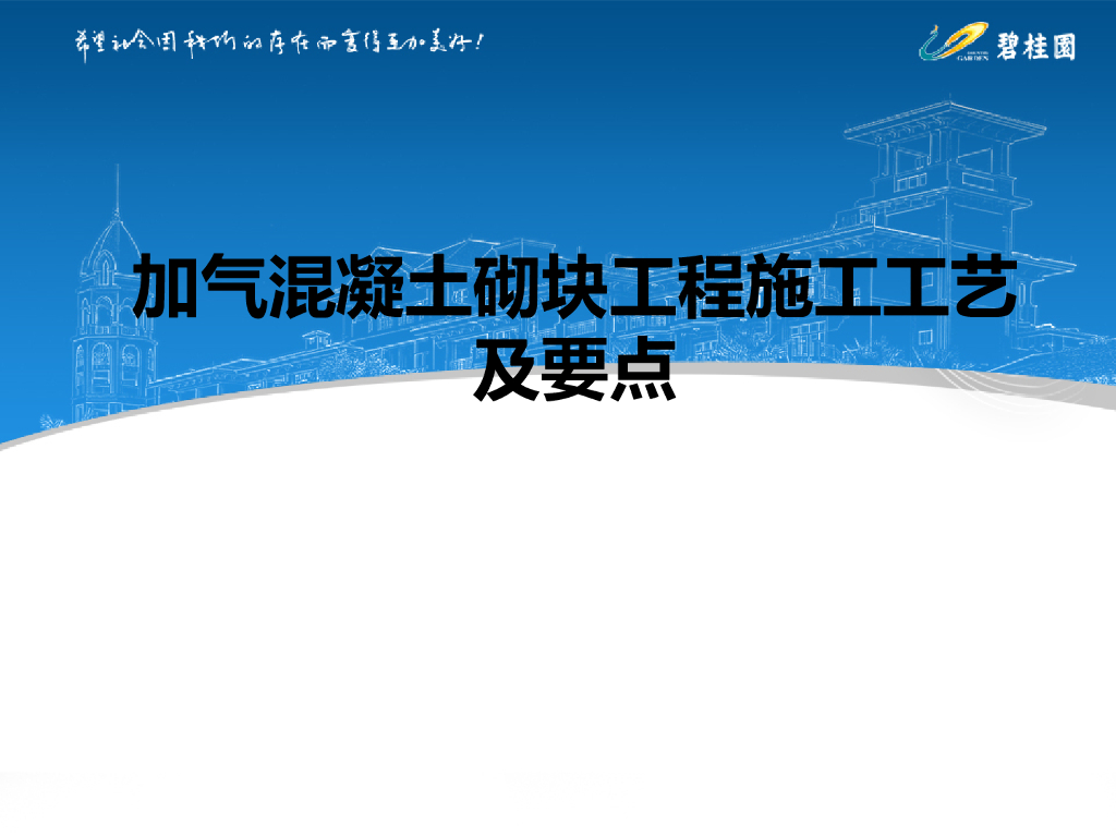 知名地产加气混凝土砌块工程施工工艺及要点