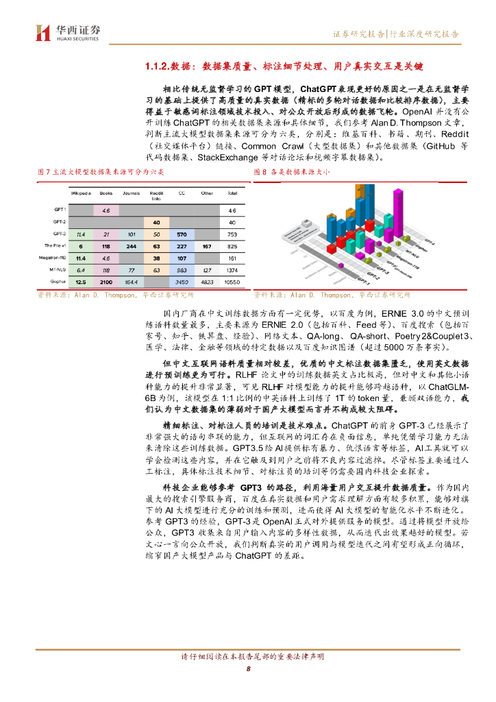 华西证券：AGI（通用人工智能）专题之二：“文心一言”发布，国内厂商距离复现ChatGPT有多远？_第8页