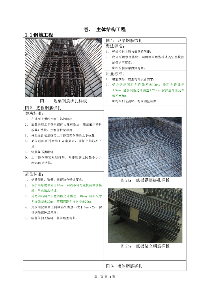 主体工程技术交底