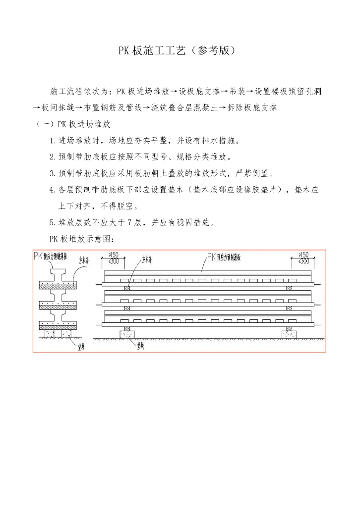 PK板施工工艺方案