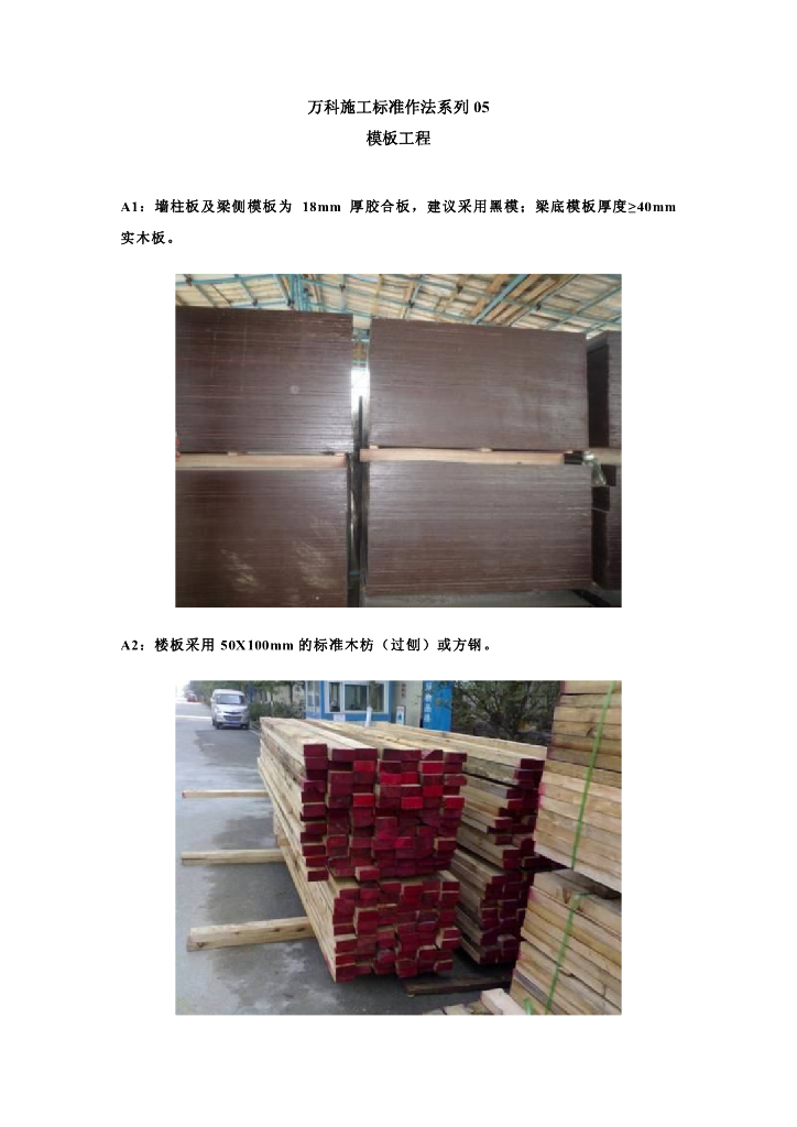 知名地产施工标准作法系列之——模板工程