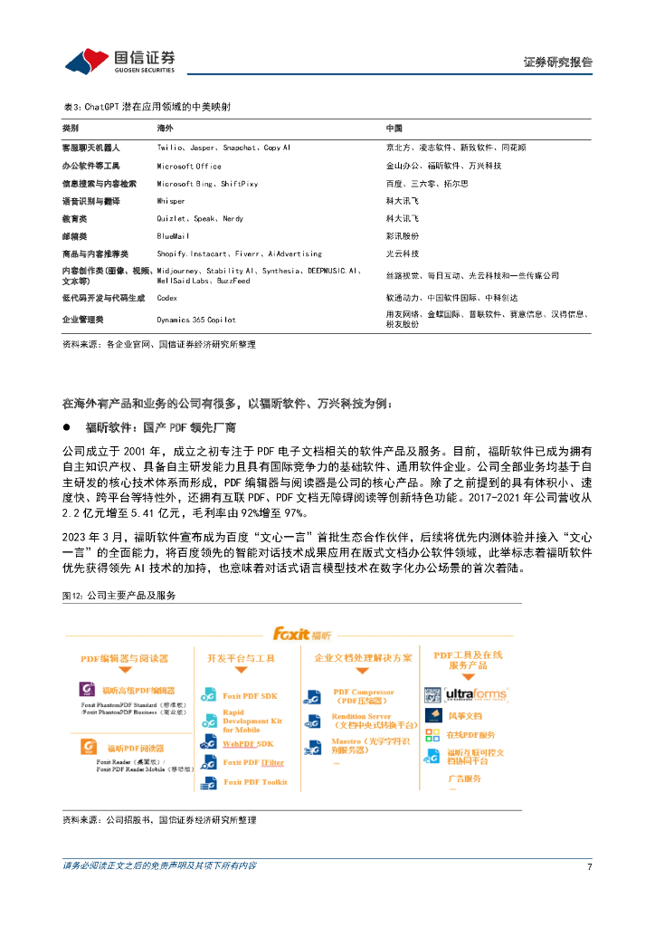 国信证券：人工智能行业点评：Microsoft 365 Copilot发布，国内外AI应用有望加速落地_第7页