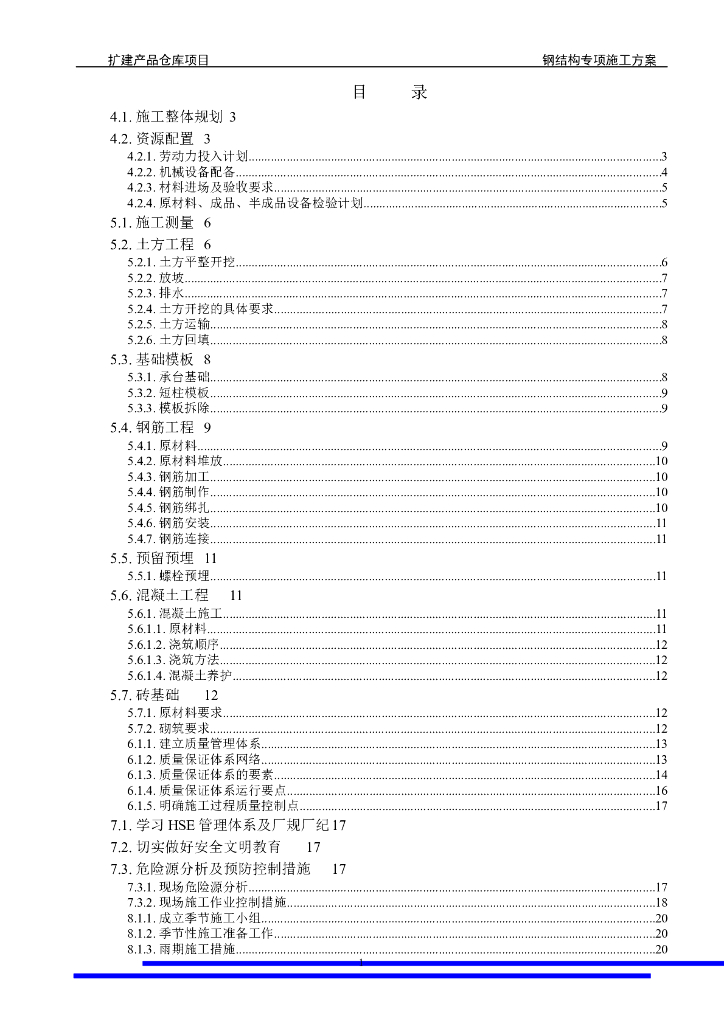 扩建仓库钢结构专项施工方案