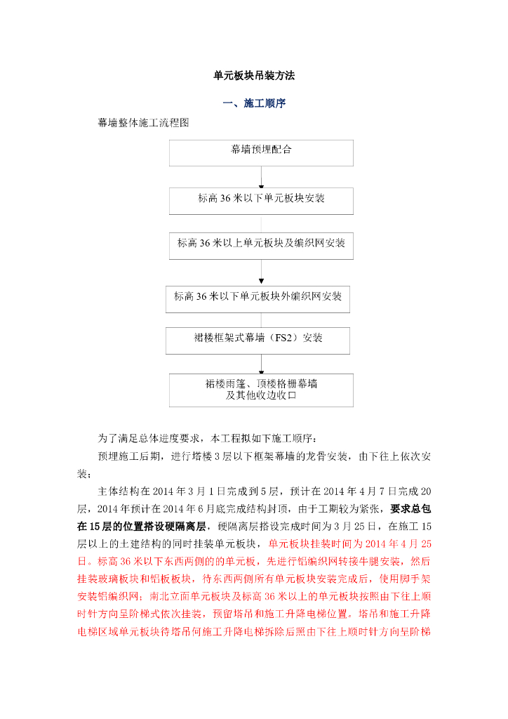 soho幕墙单元板块吊装方案