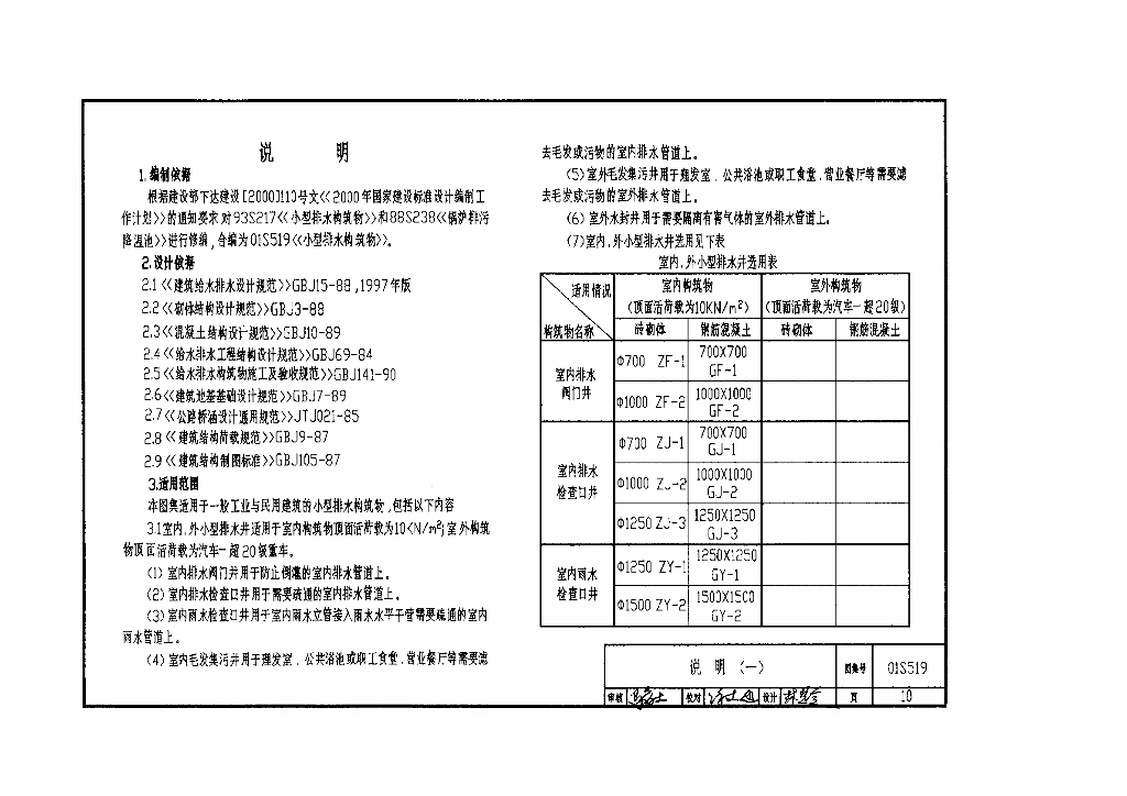 01S519 小型排水构筑物图集