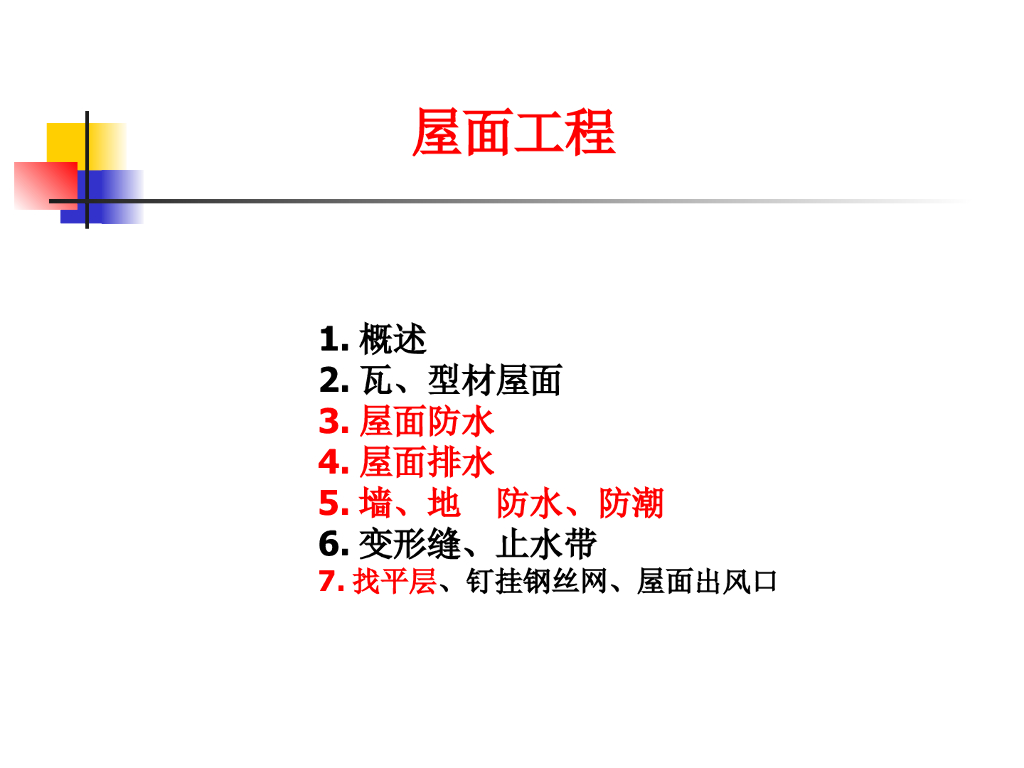 屋面工程综合概述