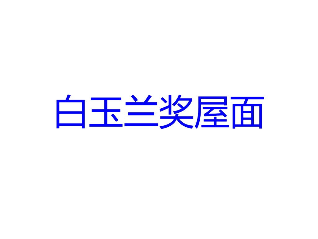 “白玉兰奖”屋面做法照片