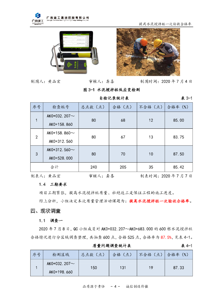 QC提高水泥搅拌桩一次验收合格率2021_第6页