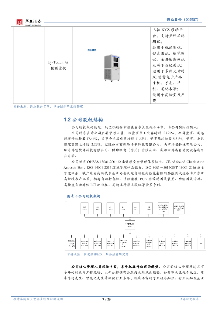 华安证券：博杰股份（002975）-工业自动化测试设备龙头，人工智能领域隐形冠军_第7页