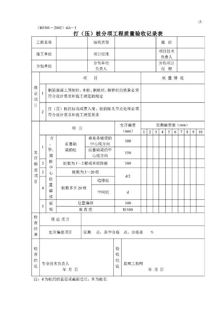 分项工程质量验收记录表_第7页