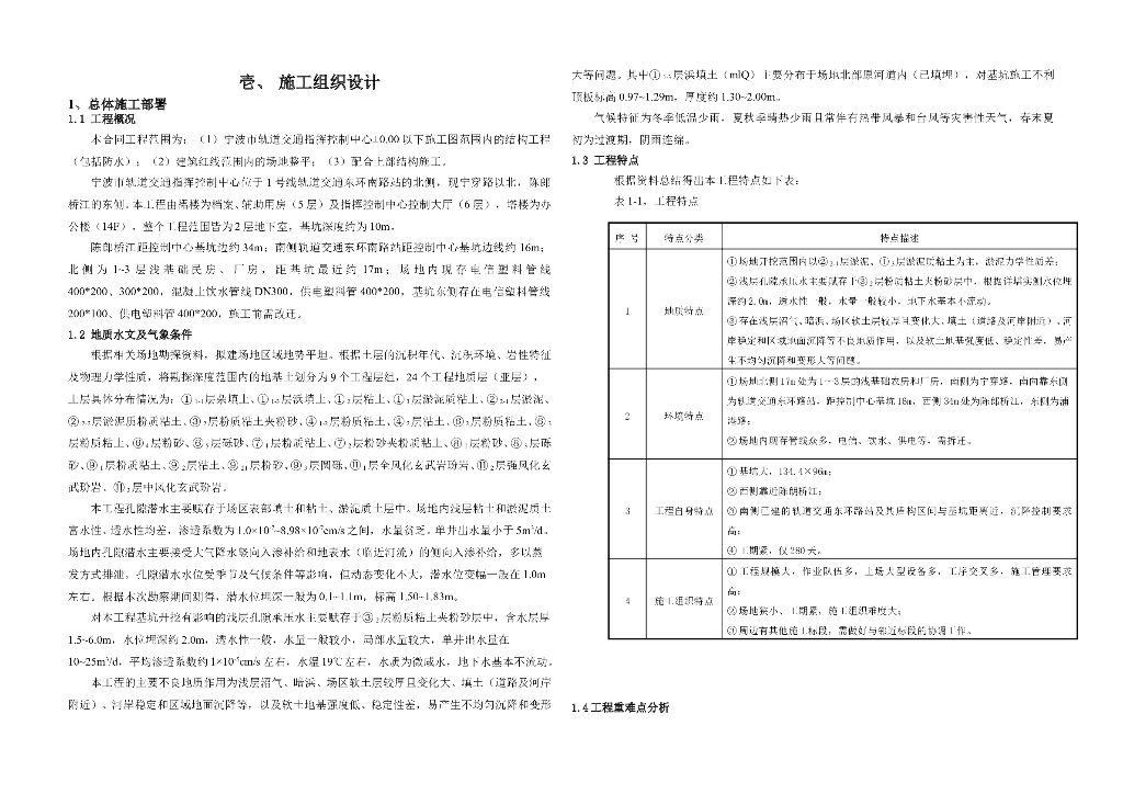 [宁波]轨道交通指挥控制中心施工组织设计