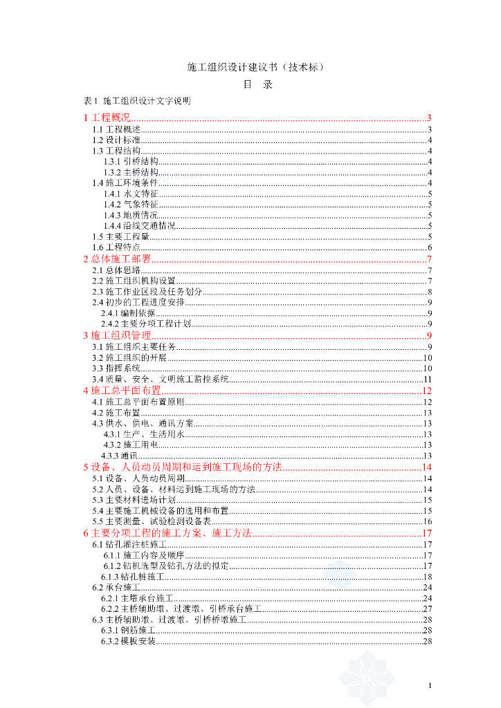 [宁波]双菱形桥塔分幅肋板式主梁斜拉桥施工组织设计