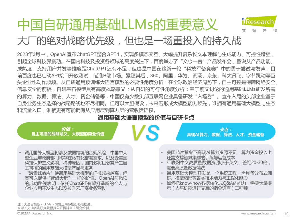艾瑞咨询：ChatGPT浪潮下，看中国大语言模型产业发展_第10页