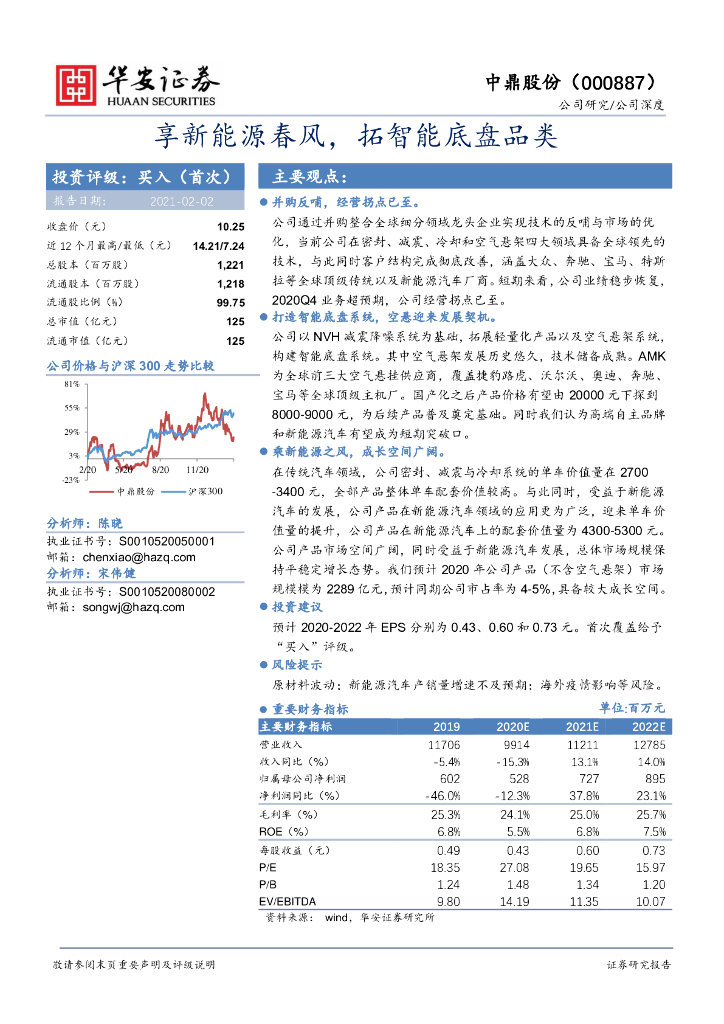 华安证券：中鼎股份（000887）-享新<em>能源</em>春风，拓智能底盘品类 海报