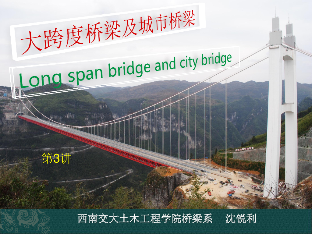 大跨度桥梁与城市桥梁之桥型体系与总体布置(142页)