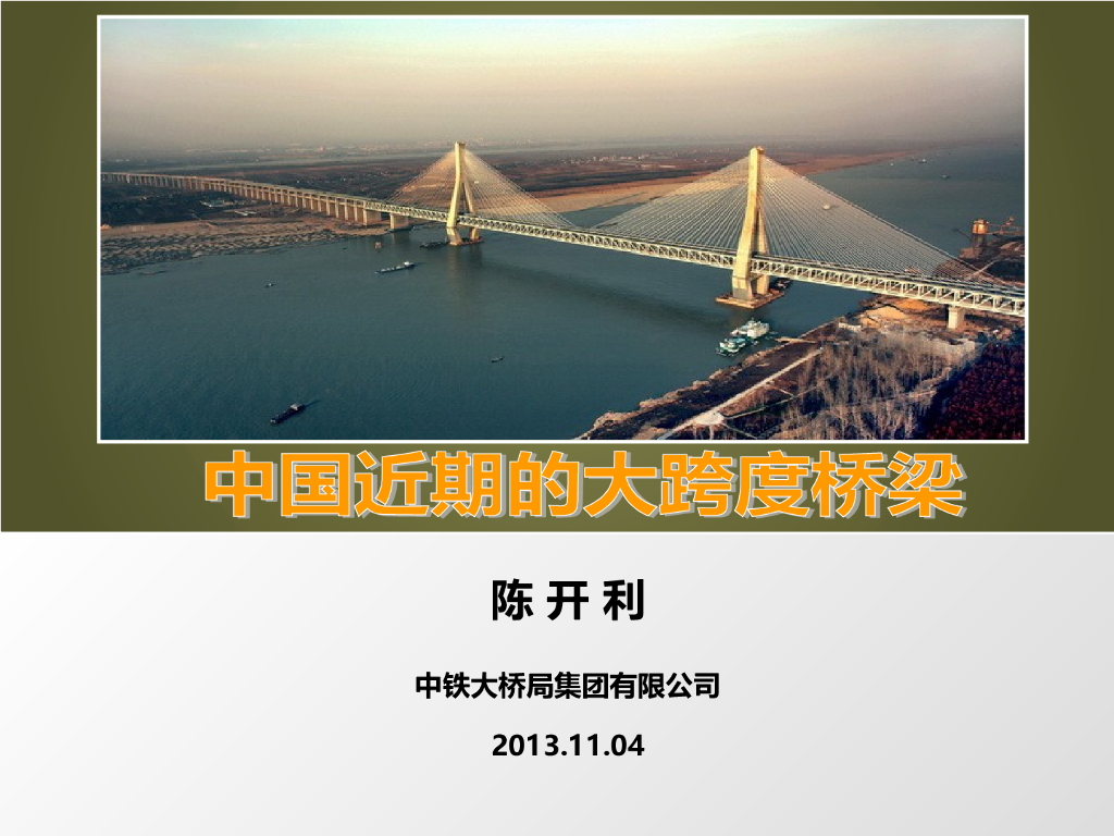 中国近期的大跨度桥梁讲义总结（96页）