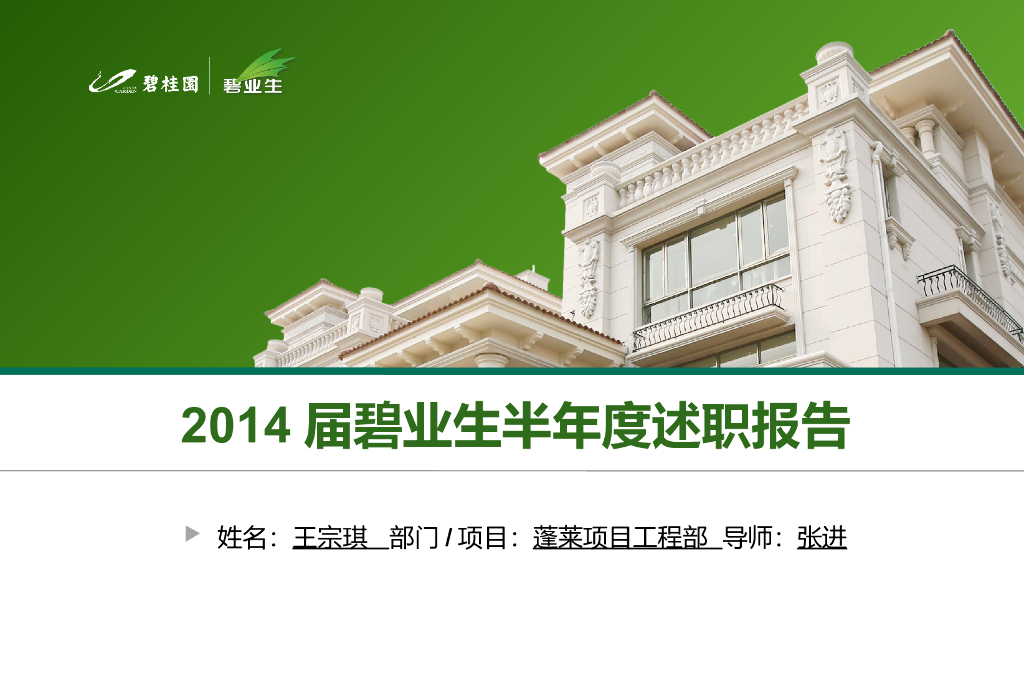 知名房企市政方面年度述职报告(PPT，27页）