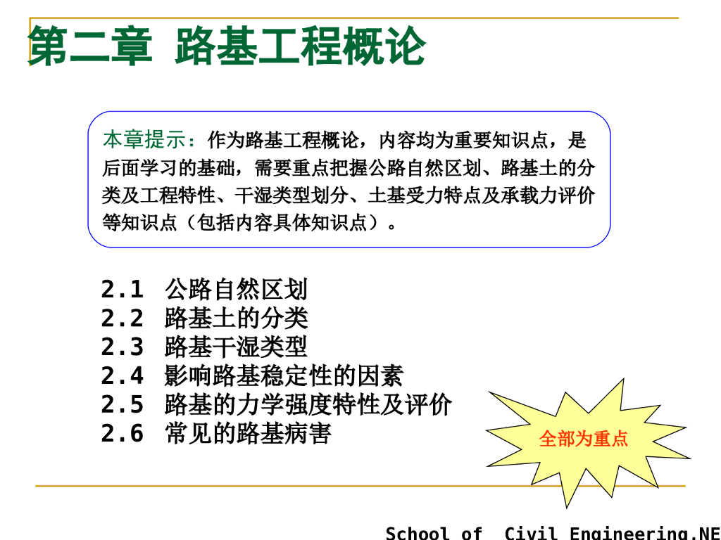 路基工程概论（讲义总结共40页）